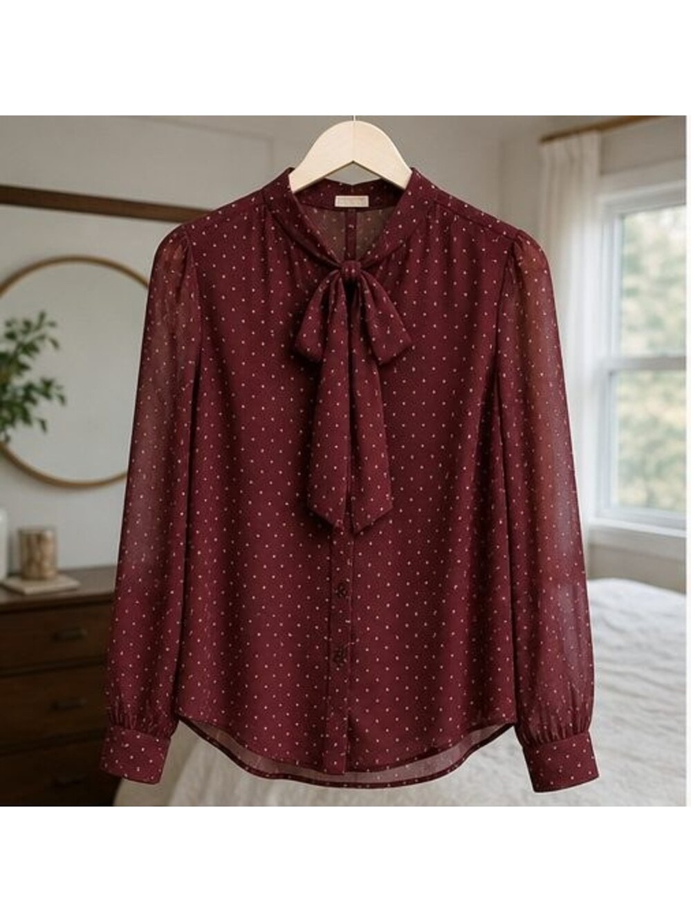 Sand Pleated Blouse